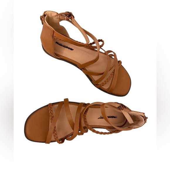 Shoes - Maurices Comfortable Gladiator Tan Strappy Sandals